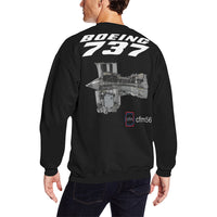 Thumbnail for BOEING 737 Men's Oversized Fleece Crew Sweatshirt e-joyer