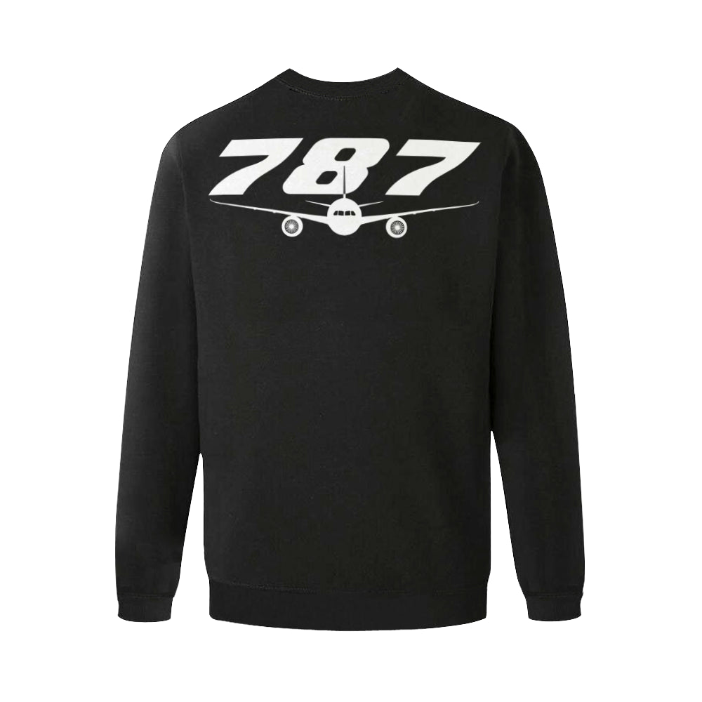 BOEING 787 Men's Oversized Fleece Crew Sweatshirt e-joyer