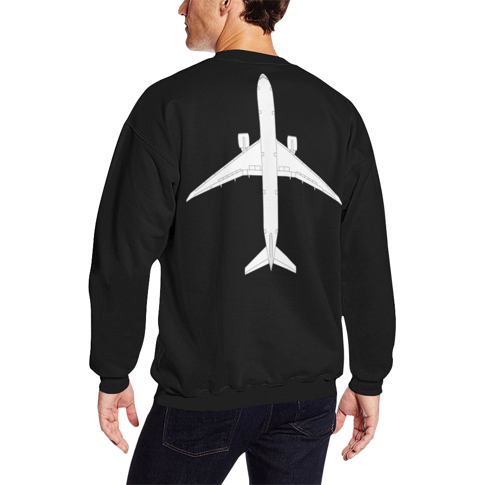 BOEING 777 Men's Oversized Fleece Crew Sweatshirt e-joyer