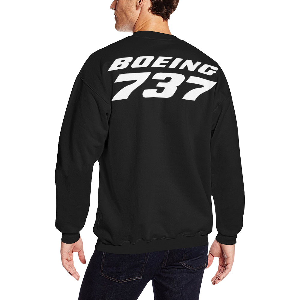 BOEING 737 Men's Oversized Fleece Crew Sweatshirt e-joyer