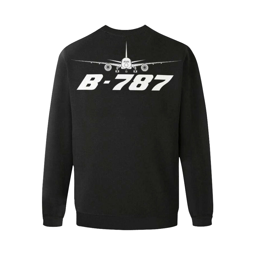 BOEING 787 Men's Oversized Fleece Crew Sweatshirt e-joyer