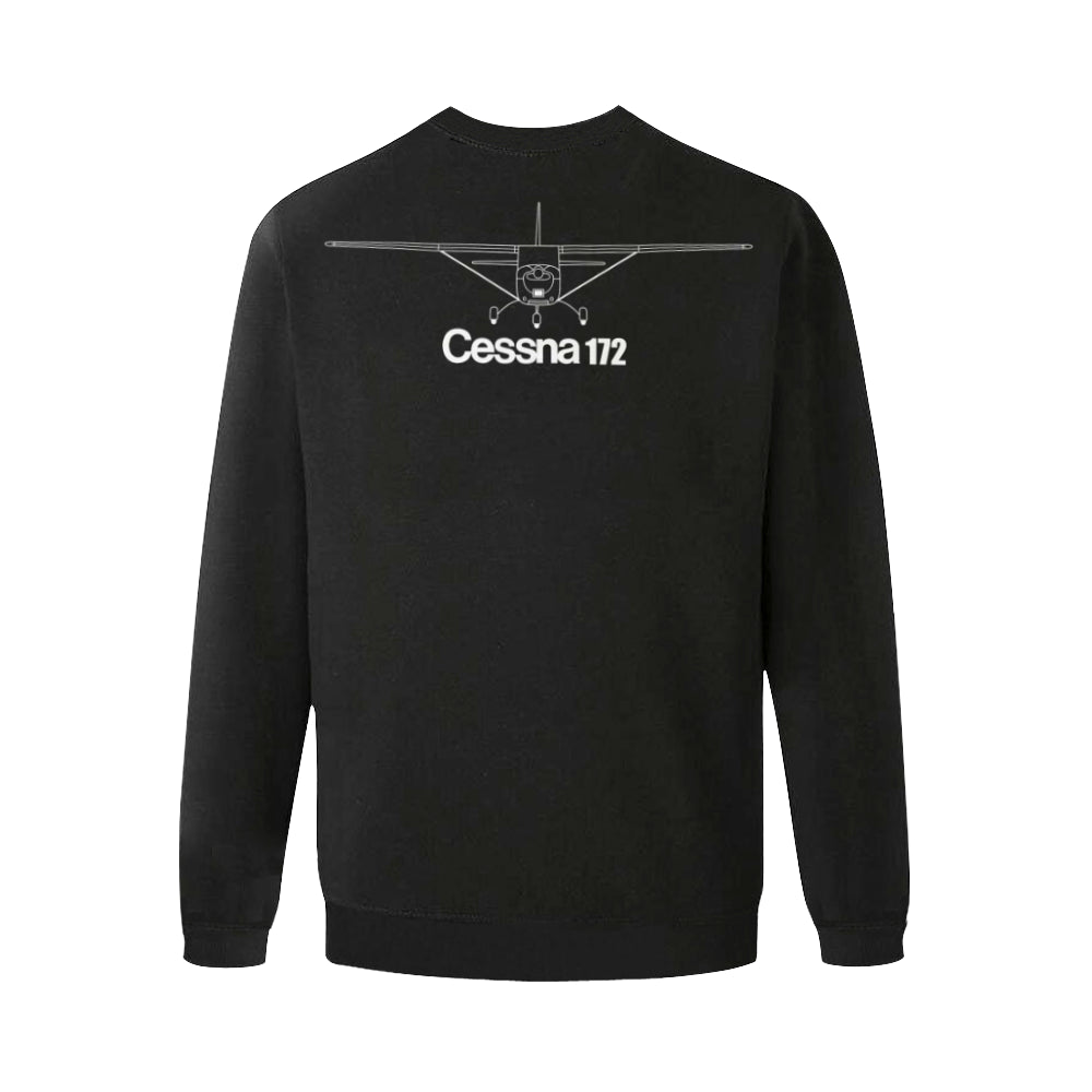 Cessna 172 Men's Oversized Fleece Crew Sweatshirt e-joyer