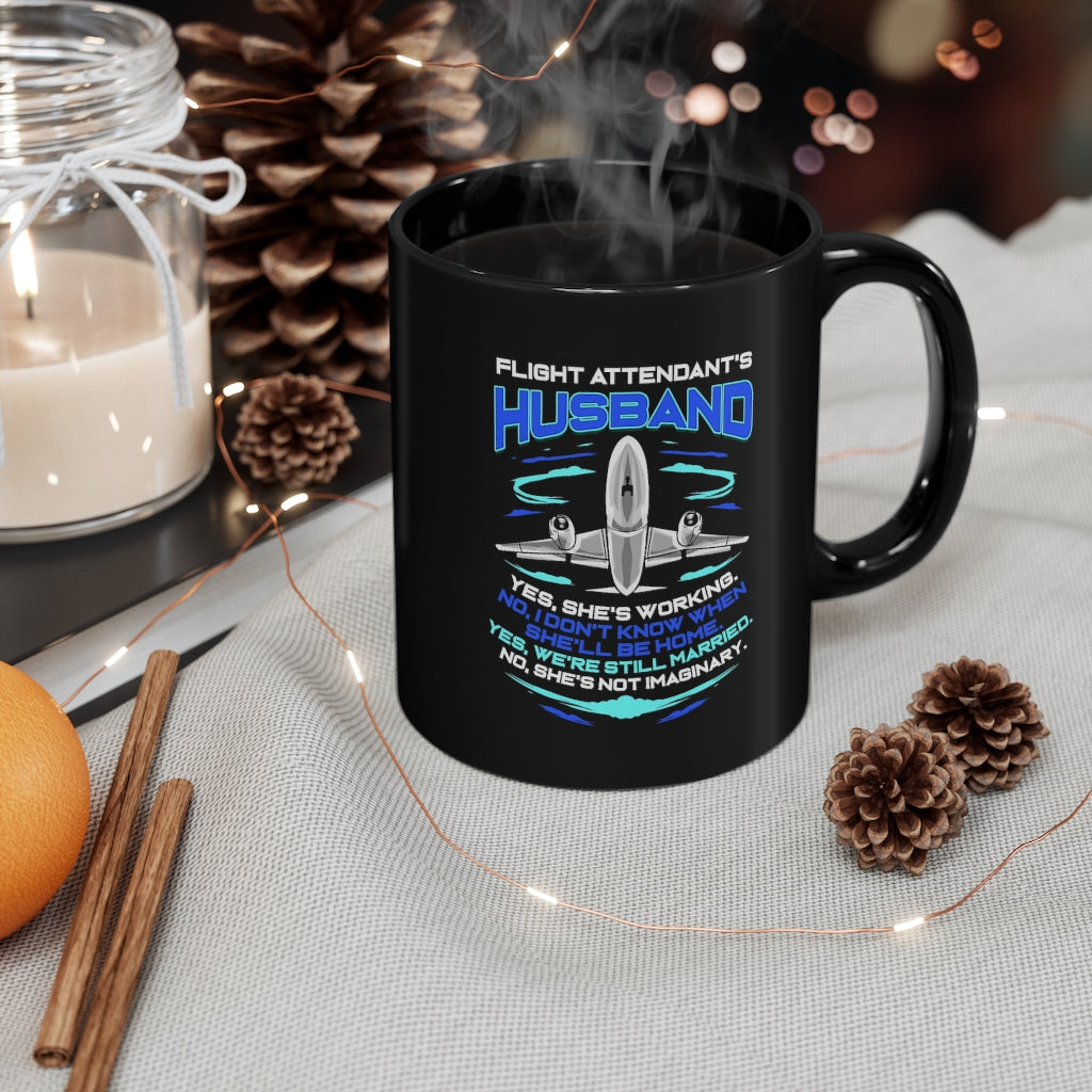 FLIGHT ATTENDANTS HUSBAND DESIGNED - MUG Printify