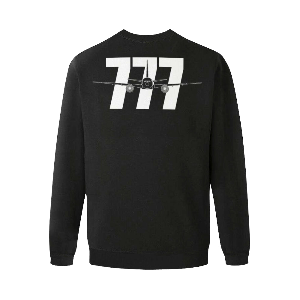 BOEING 777 Men's Oversized Fleece Crew Sweatshirt e-joyer