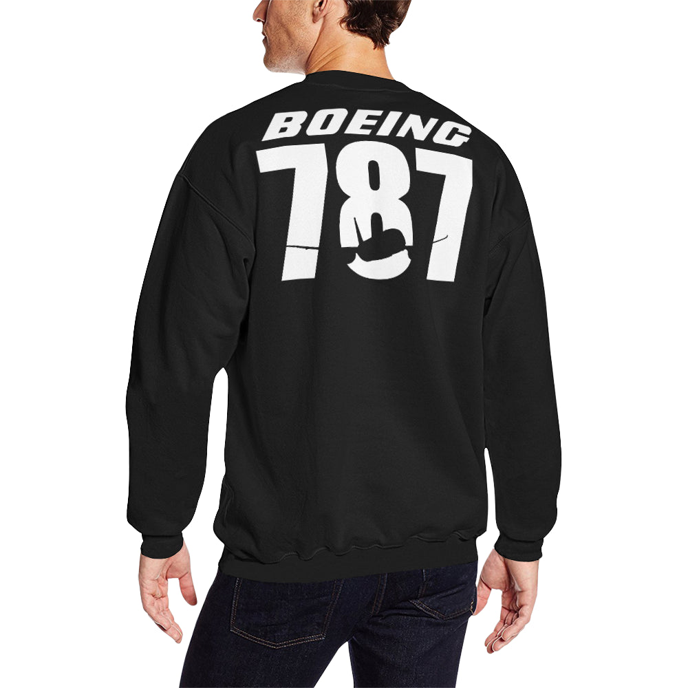 BOEING 787 Men's Oversized Fleece Crew Sweatshirt e-joyer