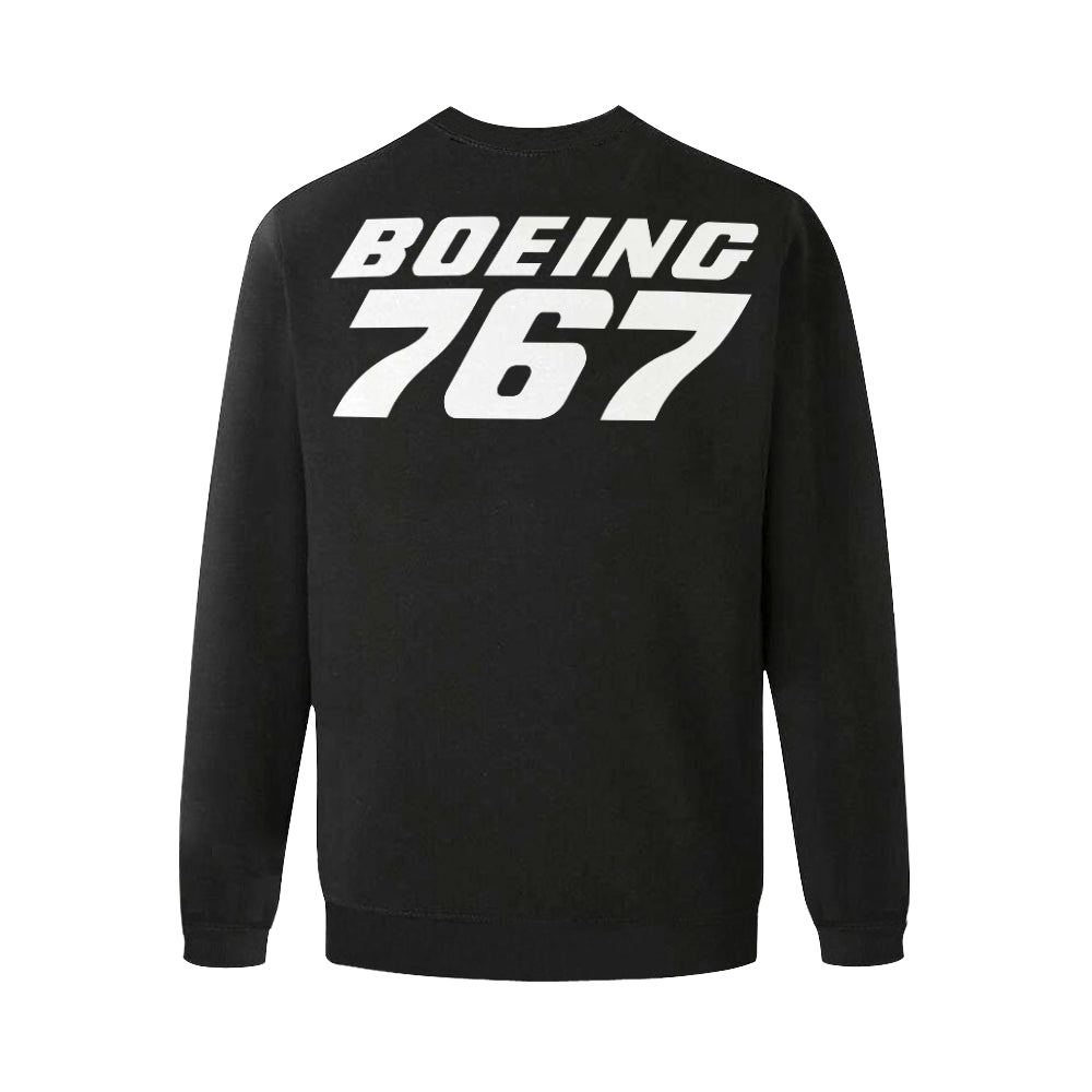 BOEING 767 Men's Oversized Fleece Crew Sweatshirt e-joyer