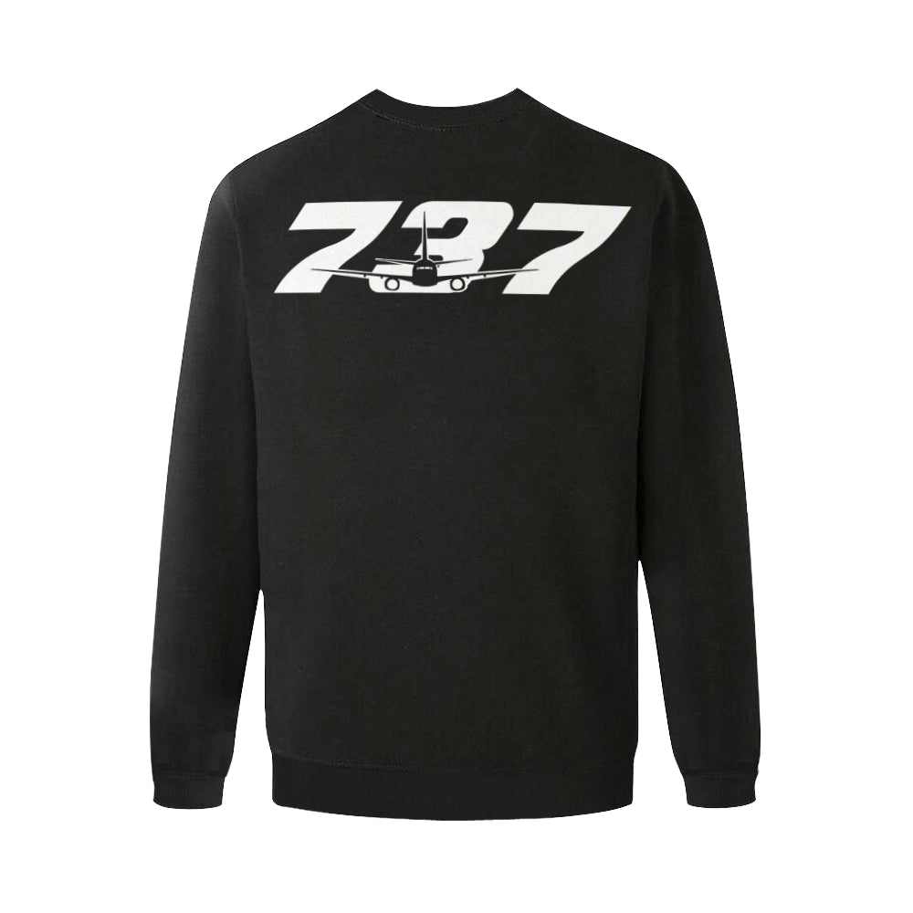 BOEING 737 Men's Oversized Fleece Crew Sweatshirt e-joyer