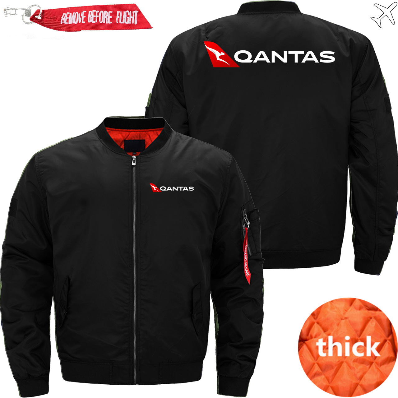 QANTAS AIRLINES MA1 JACKET THE AV8R