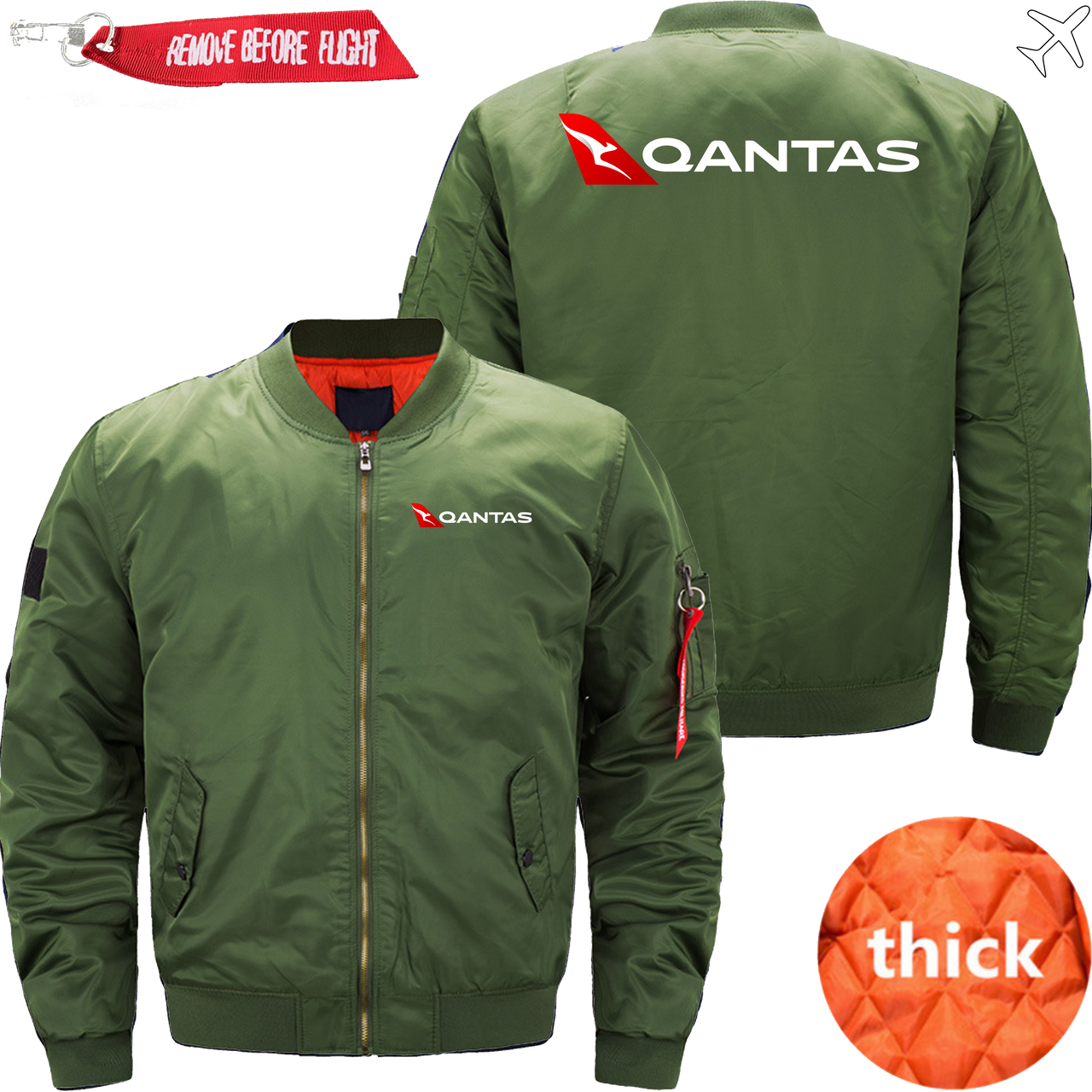 QANTAS AIRLINES MA1 JACKET THE AV8R