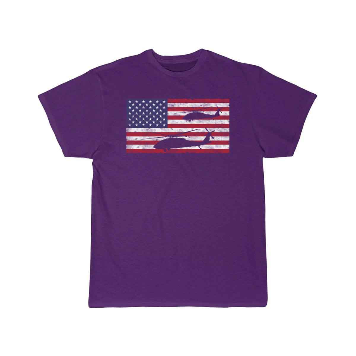 Helicopter American Flag Pilot Helicopter T-Shirt THE AV8R