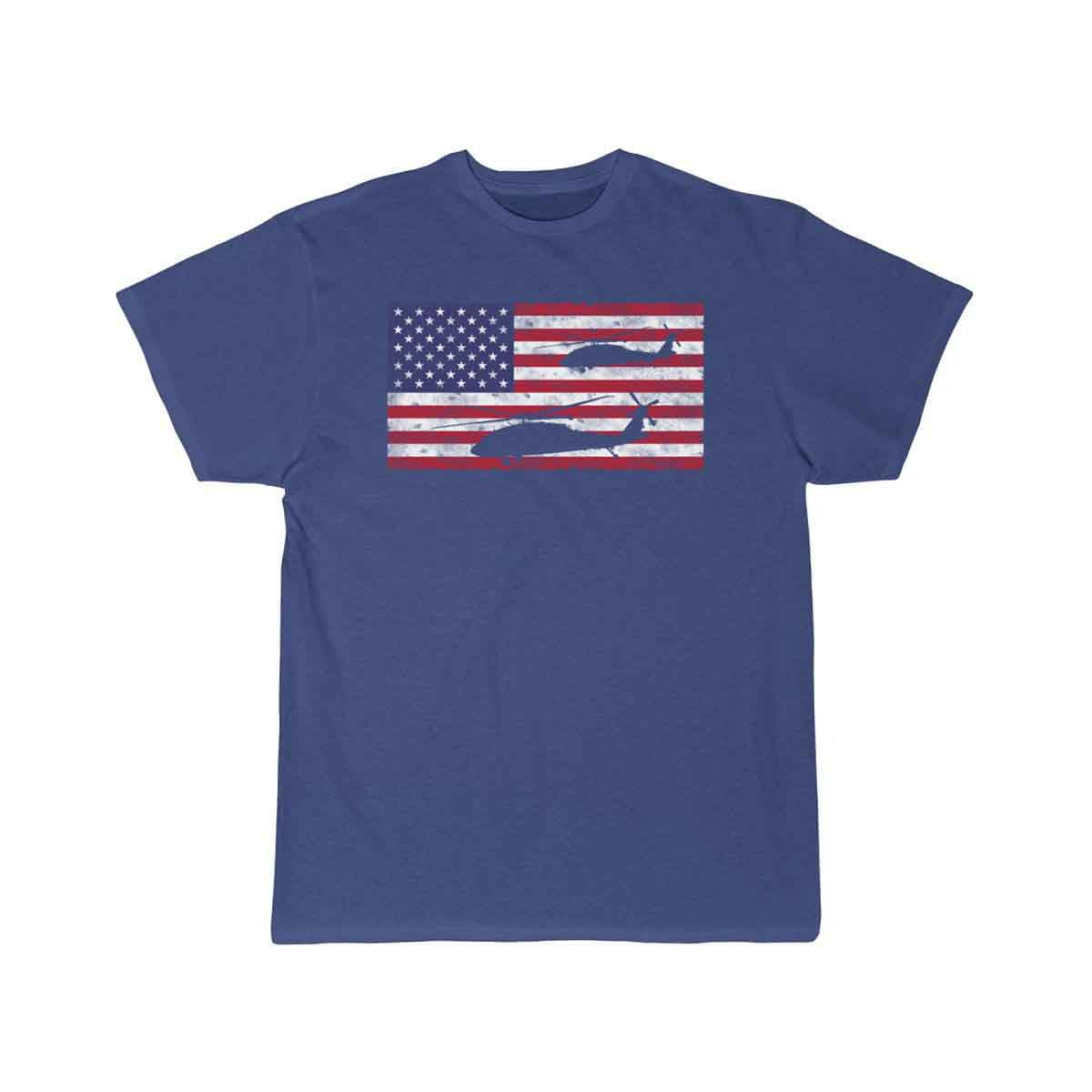 Helicopter American Flag Pilot Helicopter T-Shirt THE AV8R