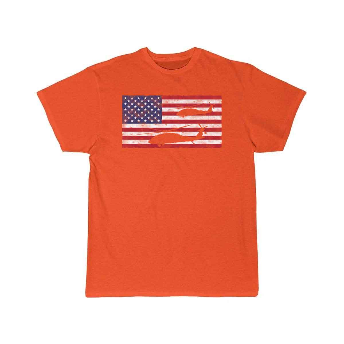 Helicopter American Flag Pilot Helicopter T-Shirt THE AV8R