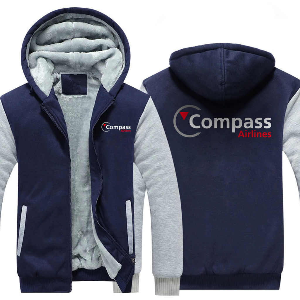 COMPASS AIRLINES  JACKETS FLEECE SWEATSHIRT