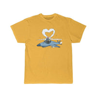Thumbnail for Jet pilot flies heart with plane T Shirt THE AV8R