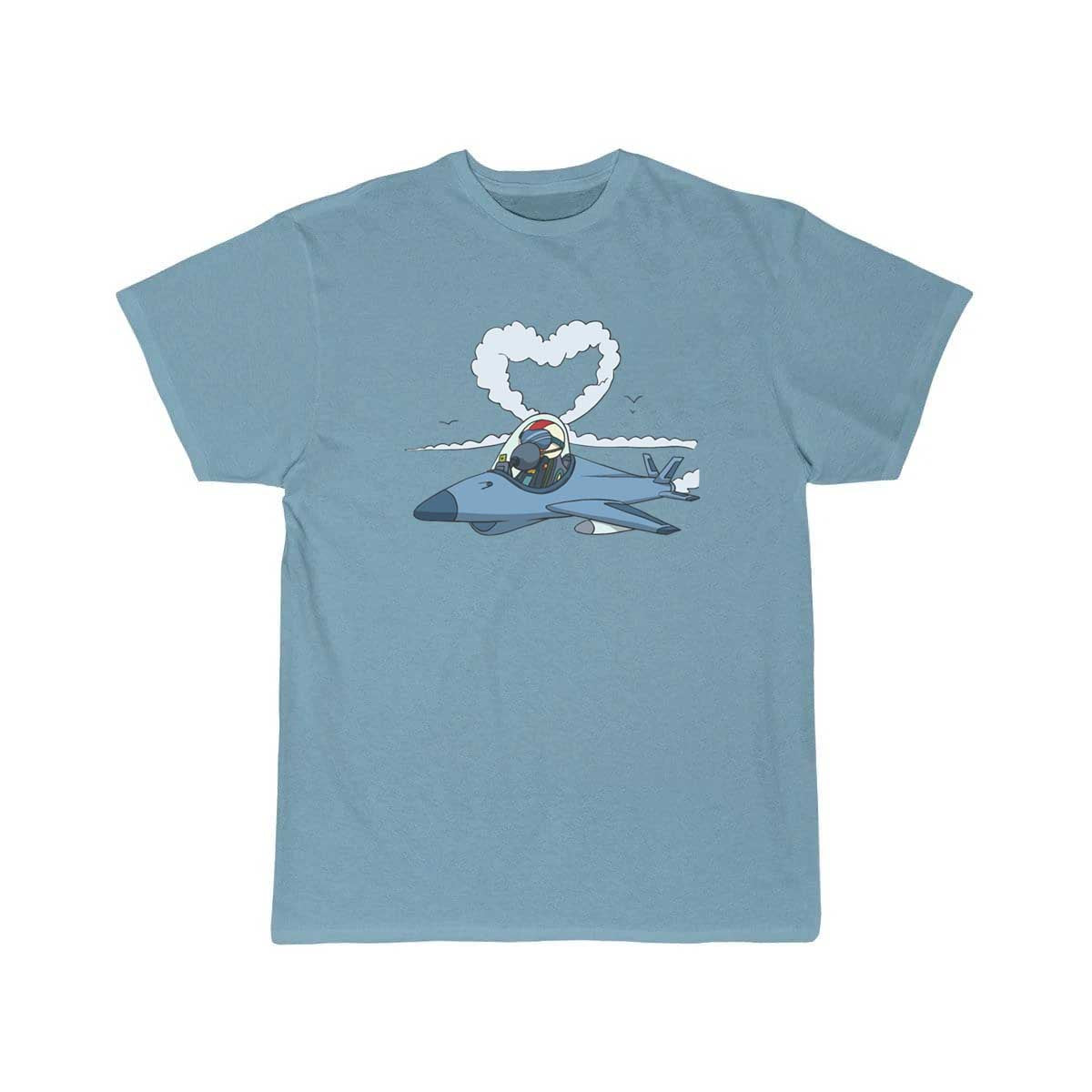 Jet pilot flies heart with plane T Shirt THE AV8R