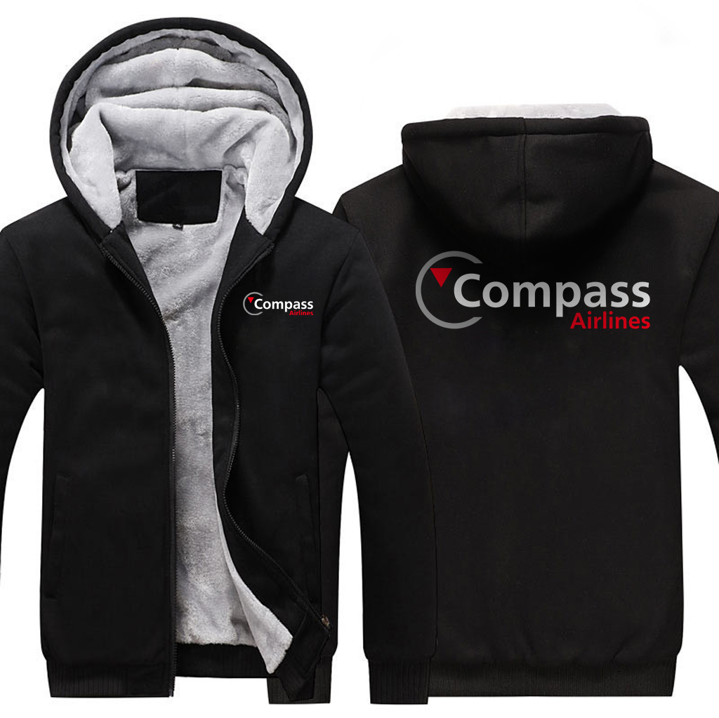 COMPASS AIRLINES  JACKETS FLEECE SWEATSHIRT