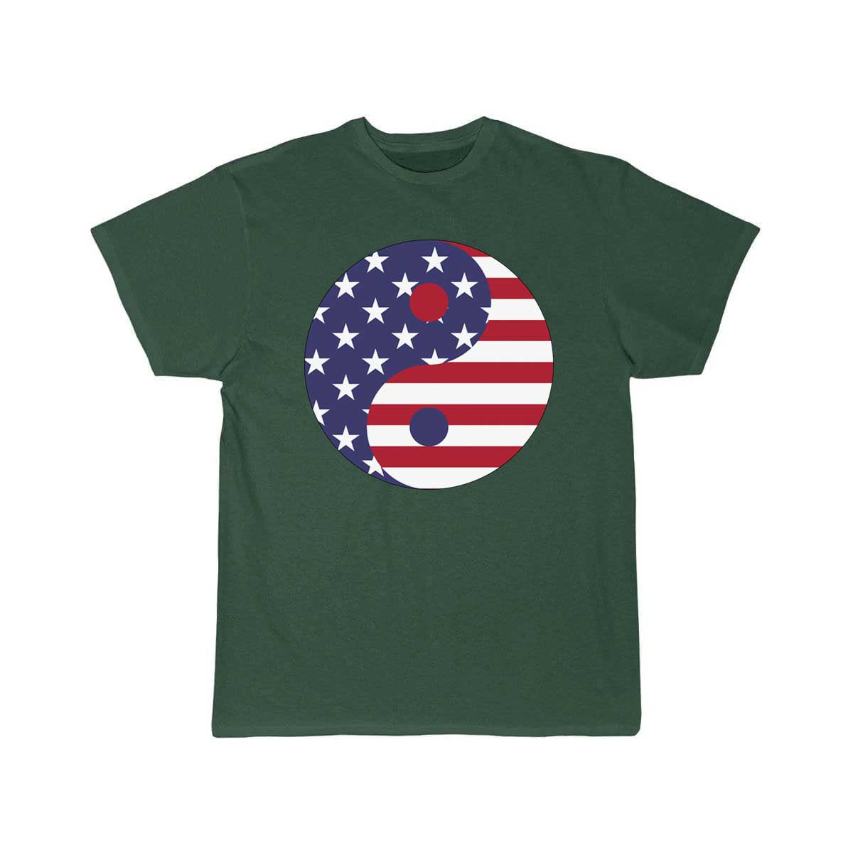 American Flag Yin Yang With Stroke T Shirt THE AV8R