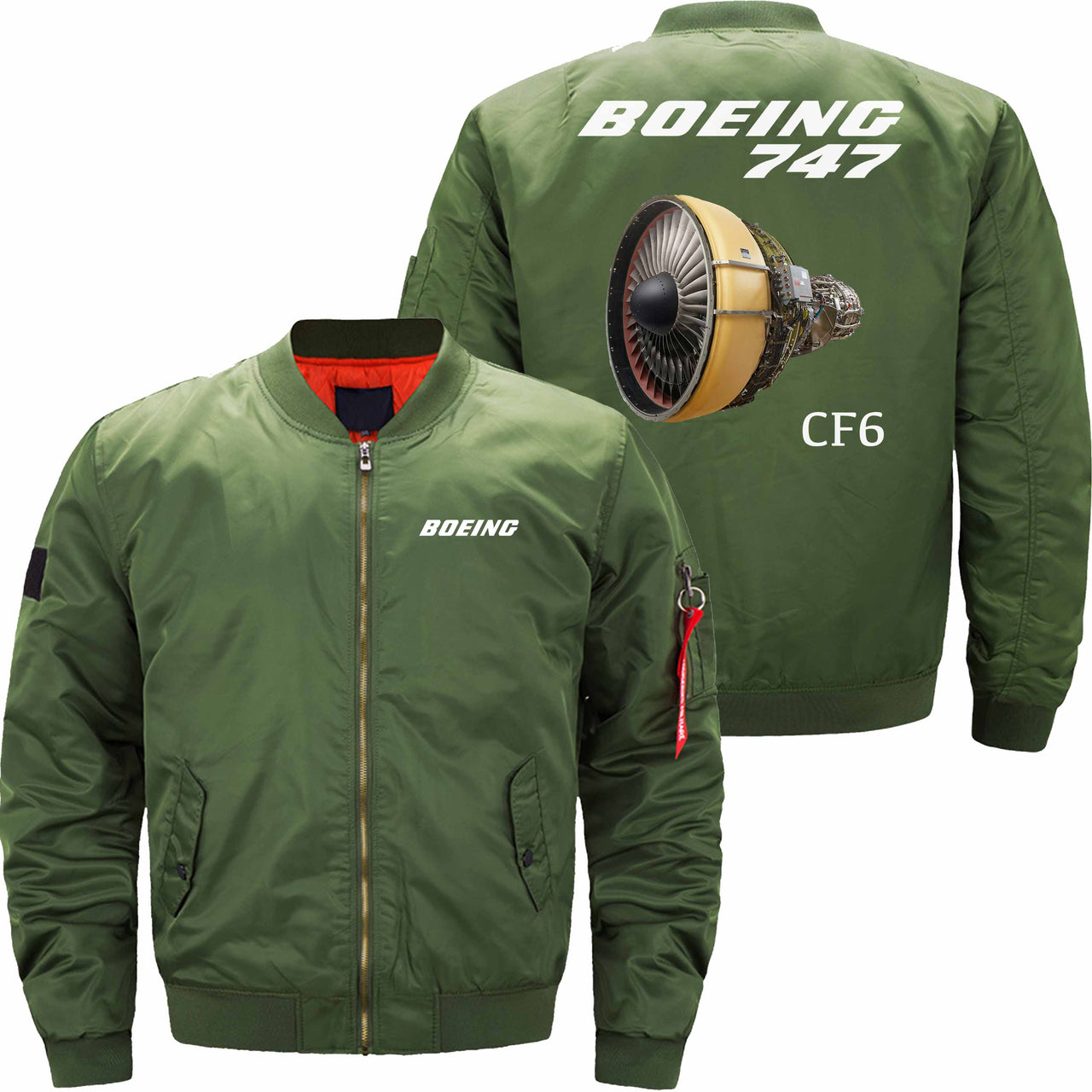 Boeing 747 GE's CF6 Aircraft Engine Ma-1 Bomber Jacket Flight Jacket Aviator Jacket THE AV8R