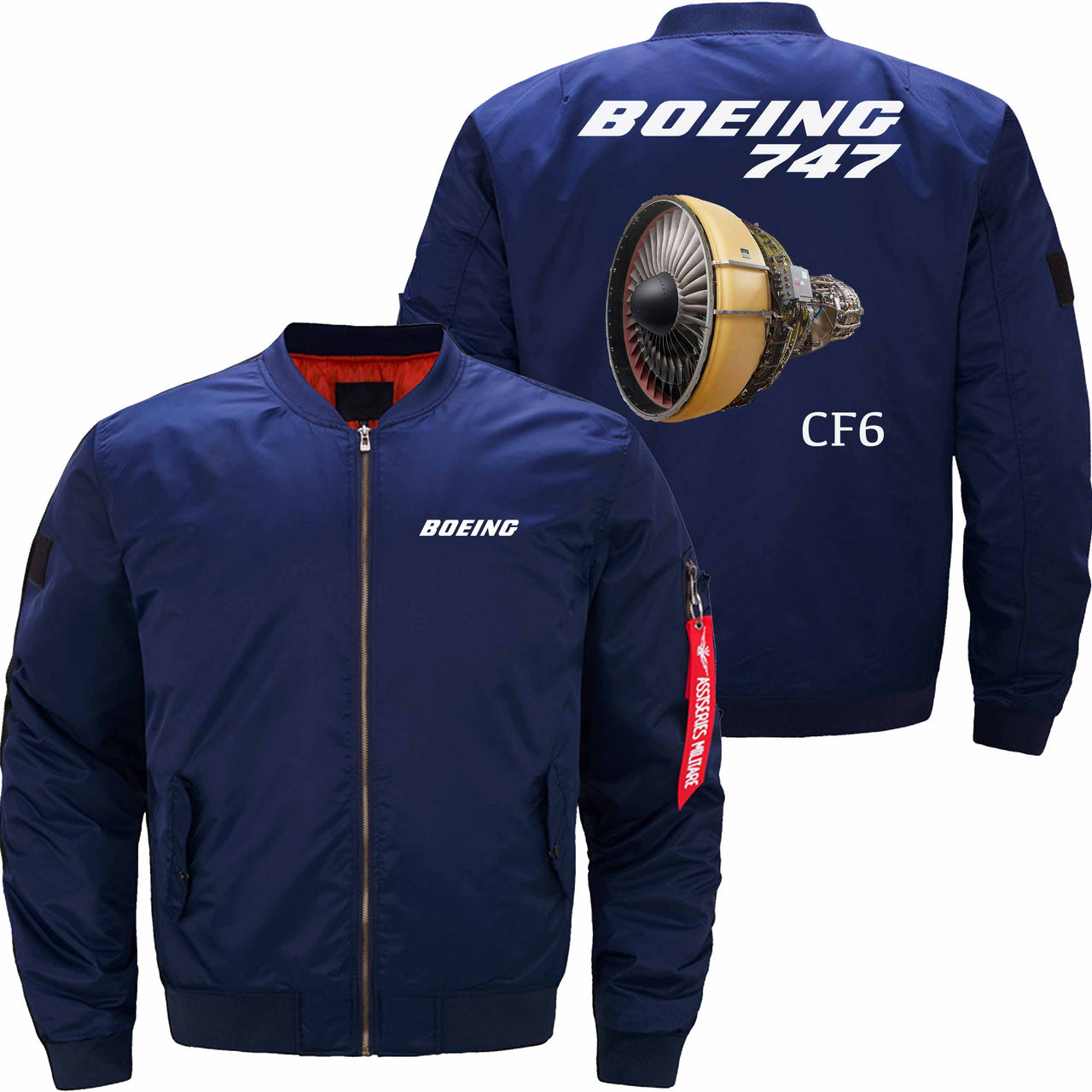 Boeing 747 GE's CF6 Aircraft Engine Ma-1 Bomber Jacket Flight Jacket Aviator Jacket THE AV8R