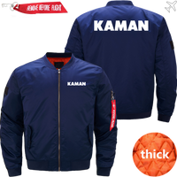 Thumbnail for KAMAN HELICOPTER LOGO BOMBER FLIGHT AVIATOR JACKET