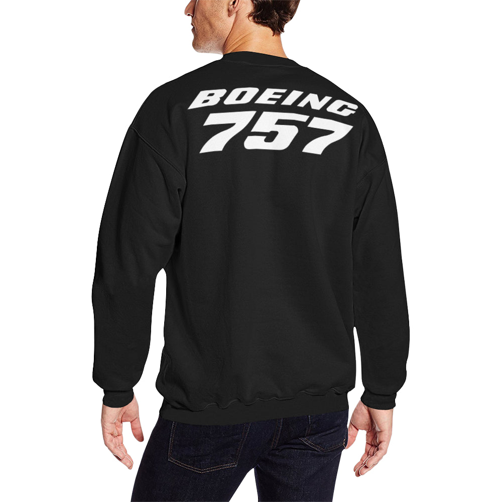 BOEING 757 Men's Oversized Fleece Crew Sweatshirt e-joyer