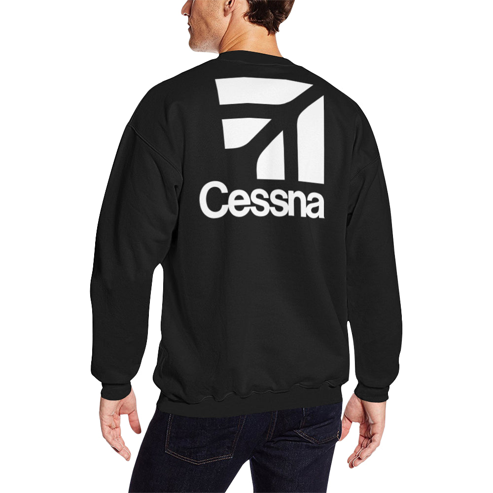 CESSNA Men's Oversized Fleece Crew Sweatshirt e-joyer