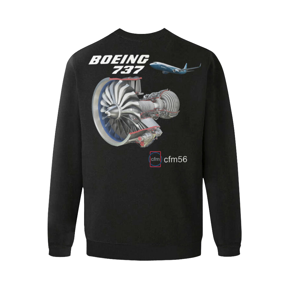 BOEING 737 Men's Oversized Fleece Crew Sweatshirt e-joyer