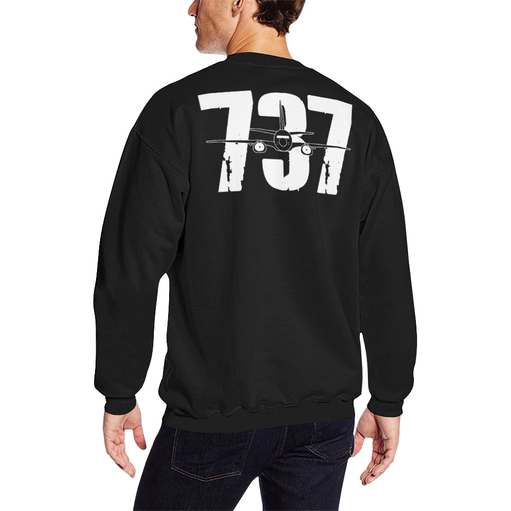 BOEING 737 Men's Oversized Fleece Crew Sweatshirt e-joyer