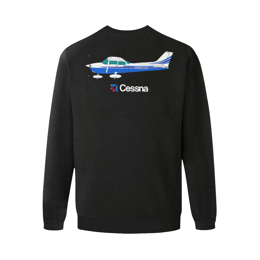 CESSNA Men's Oversized Fleece Crew Sweatshirt e-joyer