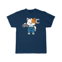 Thumbnail for Mechanical Engineer Mechanic Cat With A Wrench  T-Shirt THE AV8R