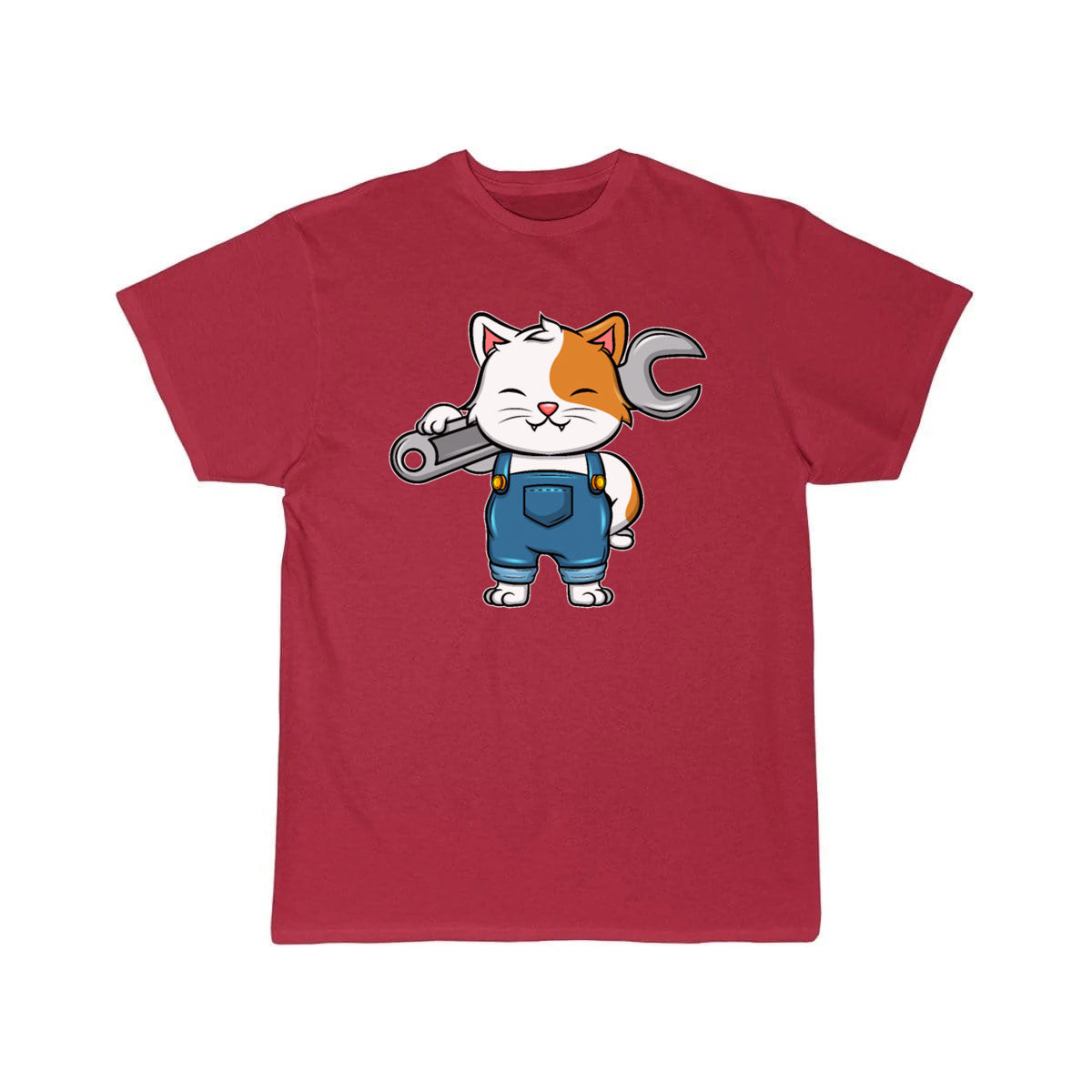 Mechanical Engineer Mechanic Cat With A Wrench  T-Shirt THE AV8R