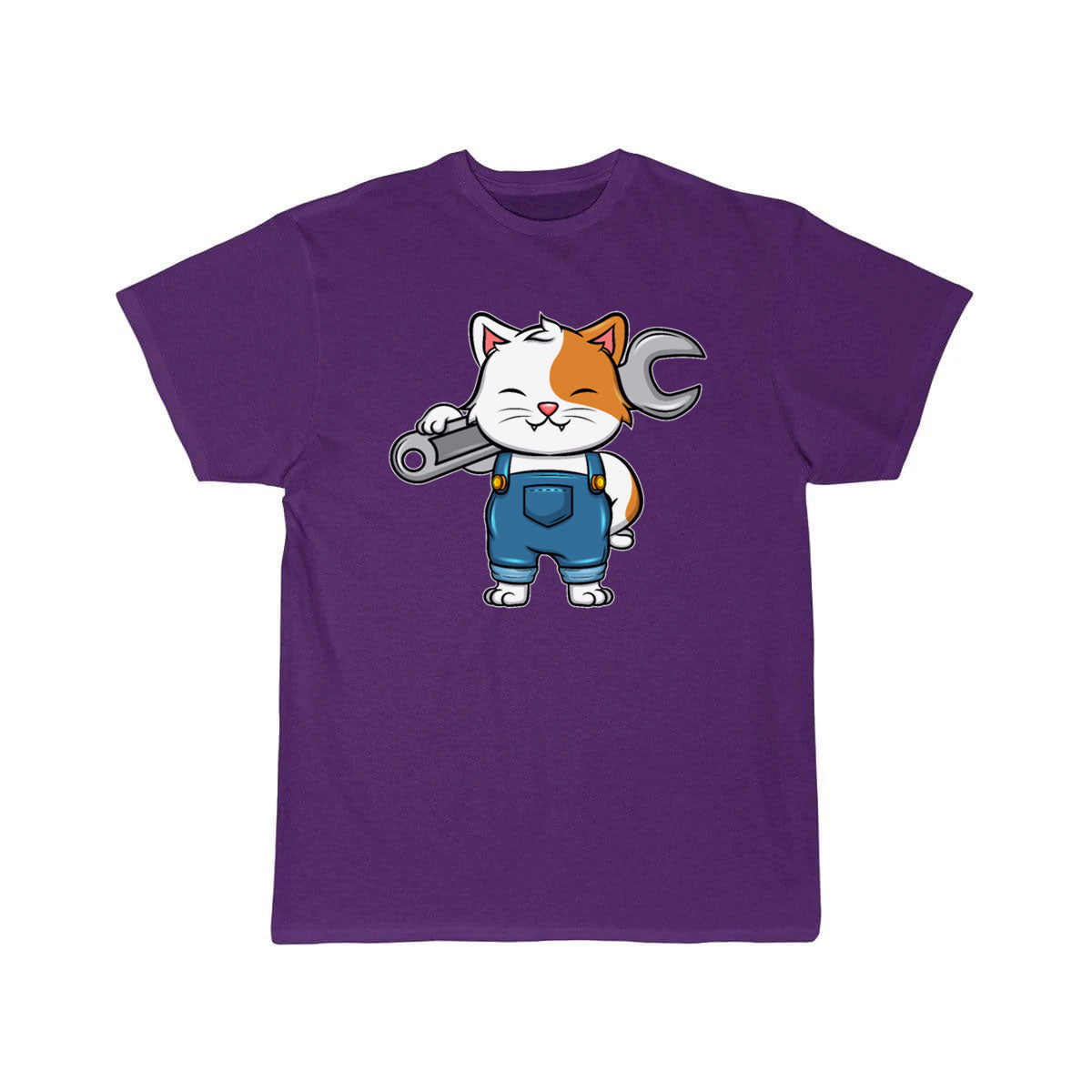 Mechanical Engineer Mechanic Cat With A Wrench  T-Shirt THE AV8R