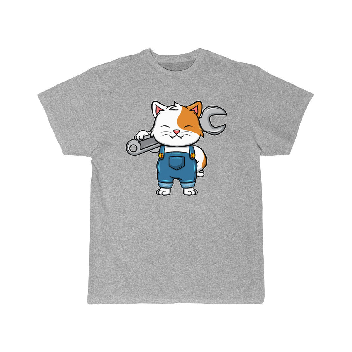 Mechanical Engineer Mechanic Cat With A Wrench  T-Shirt THE AV8R