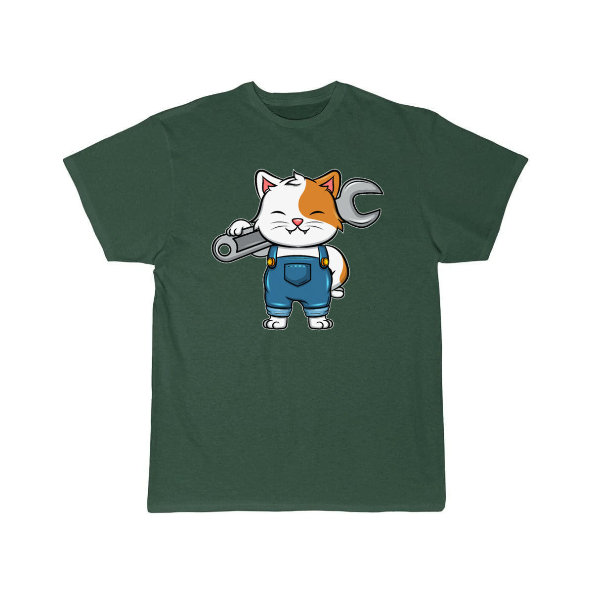 Mechanical Engineer Mechanic Cat With A Wrench  T-Shirt THE AV8R