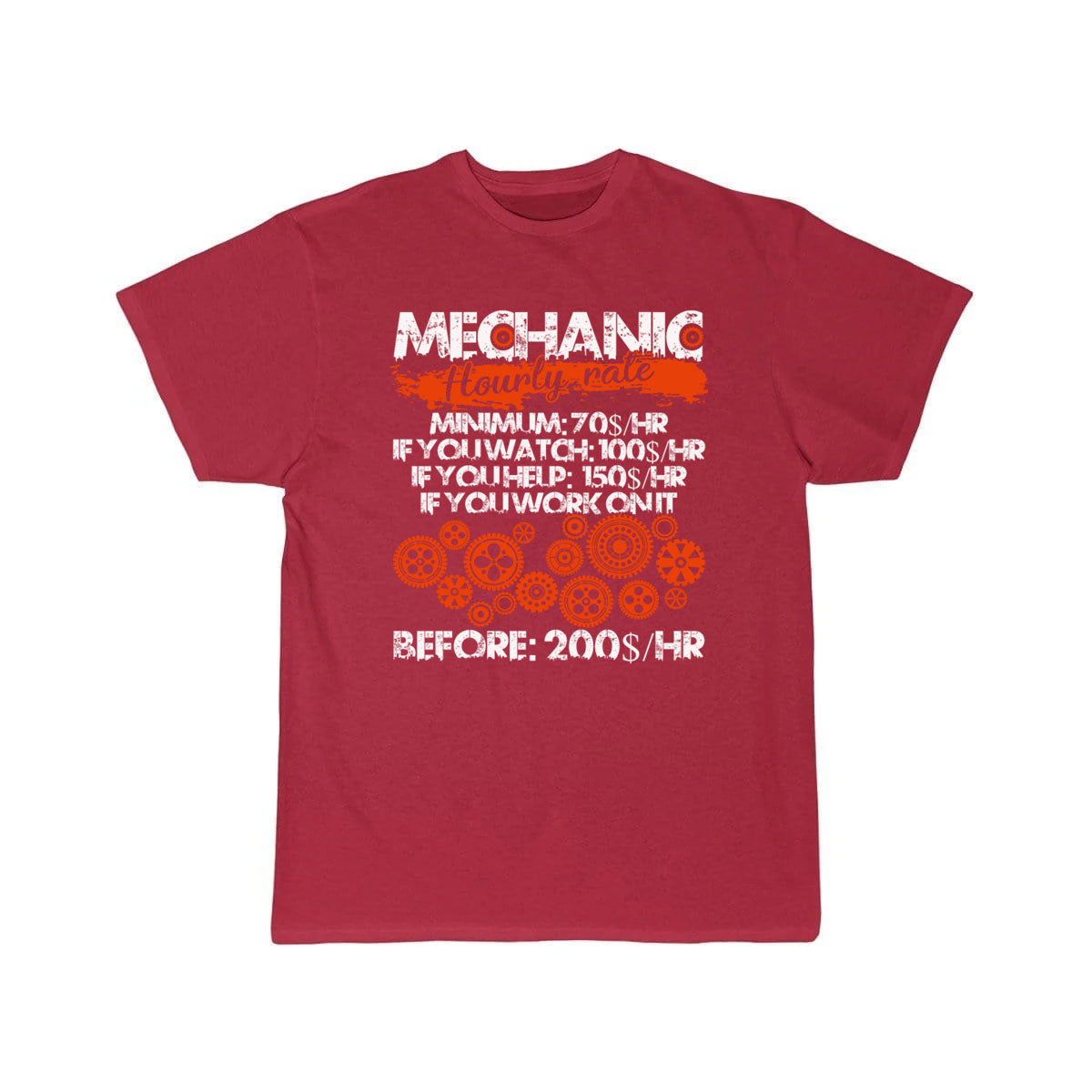 Mechanic Hourly Rate T Shirt, Mechanic   T-Shirt THE AV8R