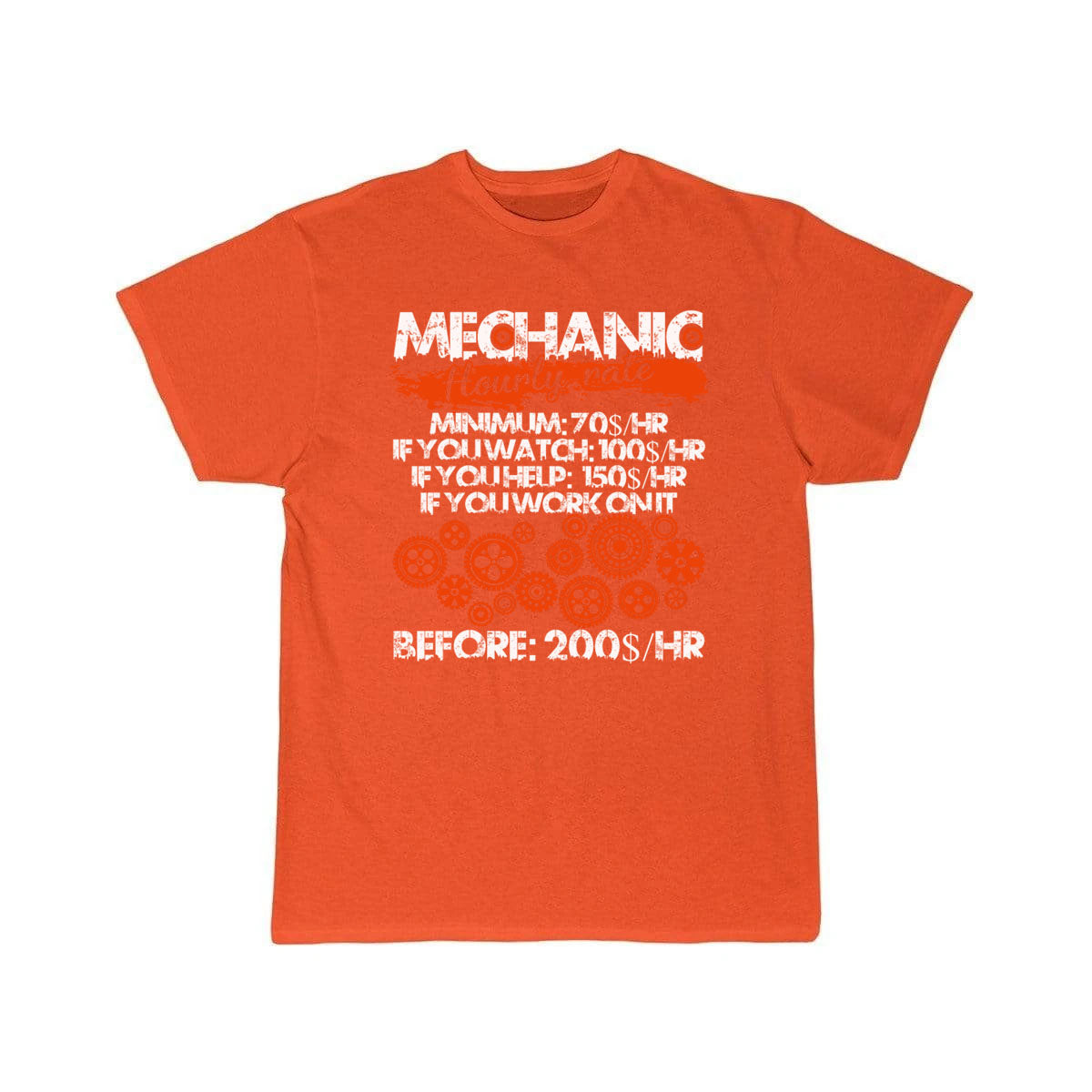 Mechanic Hourly Rate T Shirt, Mechanic   T-Shirt THE AV8R