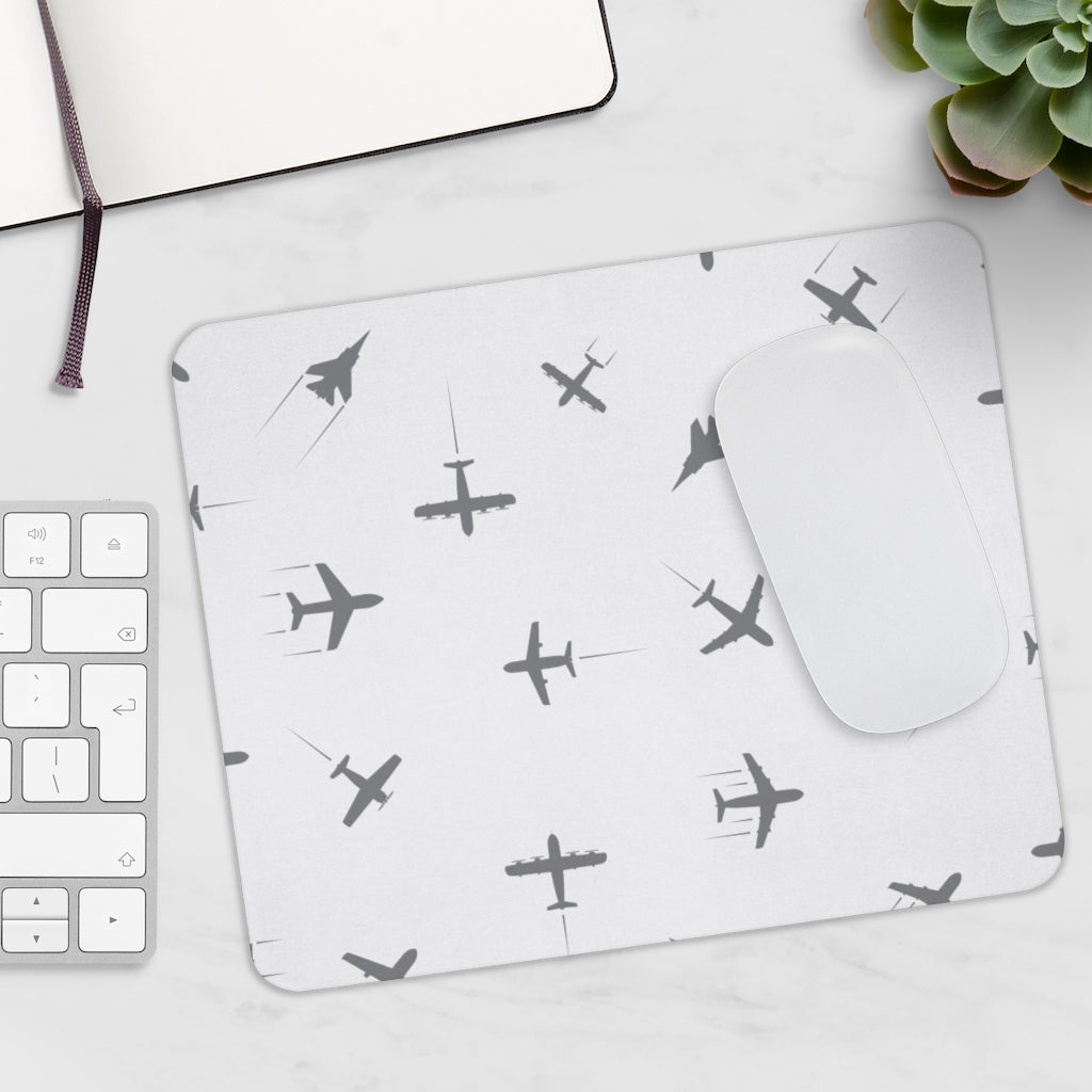 AIRPLANES WHITE  -  MOUSE PAD Printify