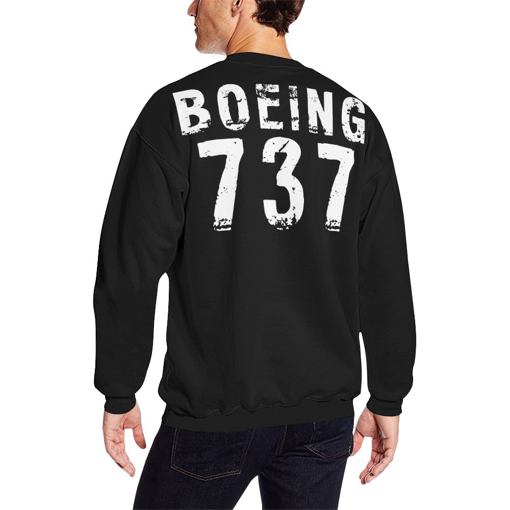 BOEING 737 Men's Oversized Fleece Crew Sweatshirt e-joyer