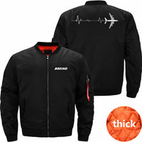 Thumbnail for Boeing 747 Heart Beat Ma-1 Bomber Jacket Flight Jacket Aviator Jacket52 THE AV8R