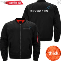 Thumbnail for SKYWORKS HELICOPTER LOGO BOMBER FLIGHT AVIATOR JACKET