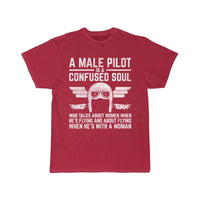 Thumbnail for Funny Pilot Design Quote Male Pilot is a Confused T-SHIRT THE AV8R