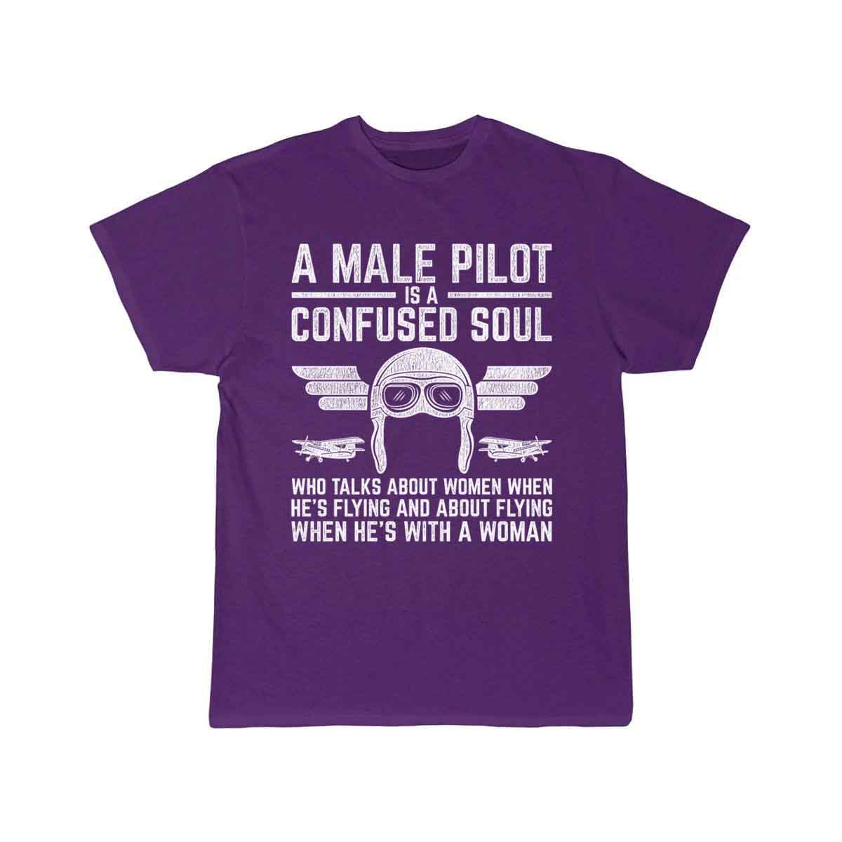 Funny Pilot Design Quote Male Pilot is a Confused T-SHIRT THE AV8R