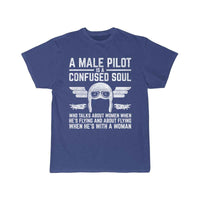 Thumbnail for Funny Pilot Design Quote Male Pilot is a Confused T-SHIRT THE AV8R