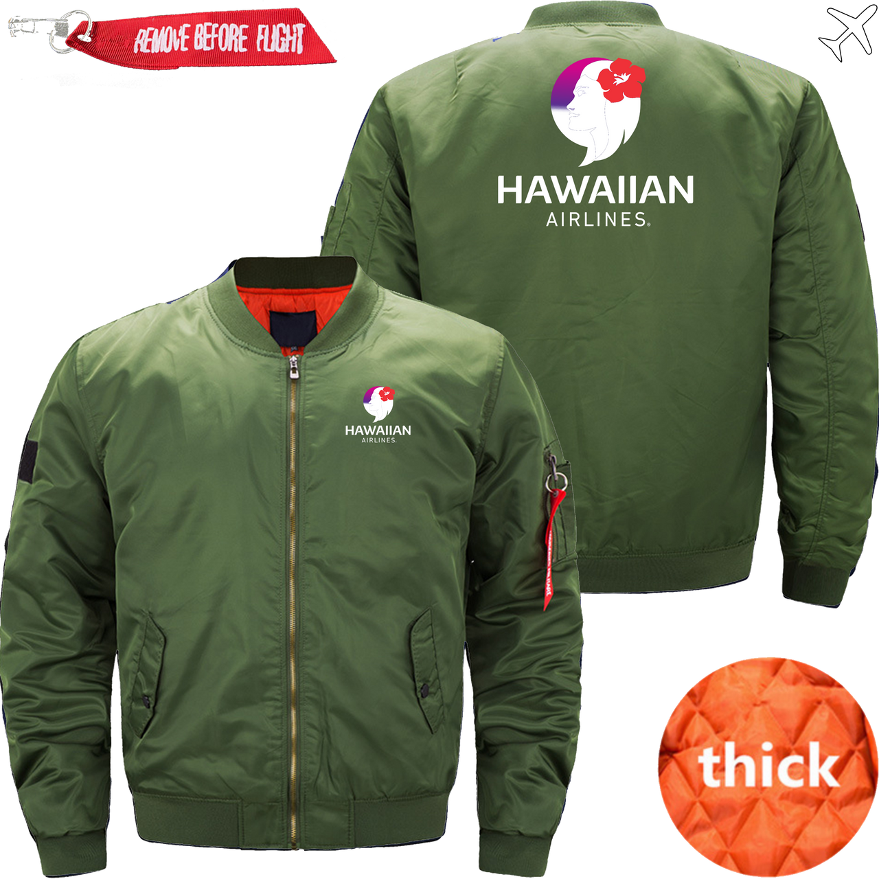 HAWAIIAN  AIRLINES MA1 JACKET THE AV8R