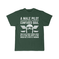 Thumbnail for Funny Pilot Design Quote Male Pilot is a Confused T-SHIRT THE AV8R