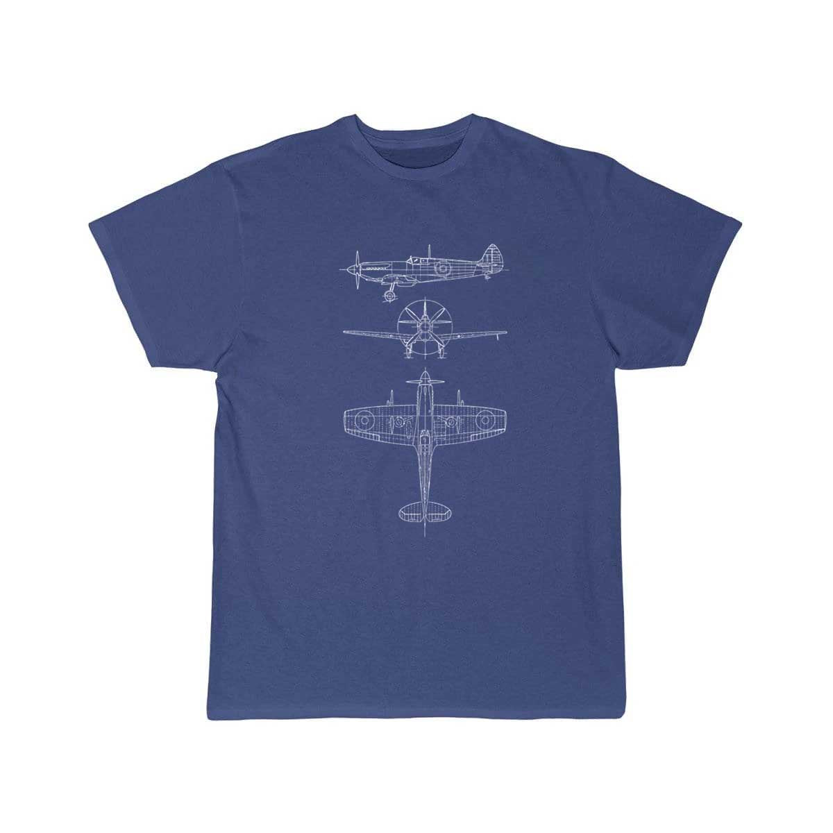 Spitfire airplane blueprint T-SHIRT THE AV8R