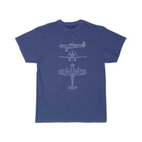 Thumbnail for Spitfire airplane blueprint T-SHIRT THE AV8R