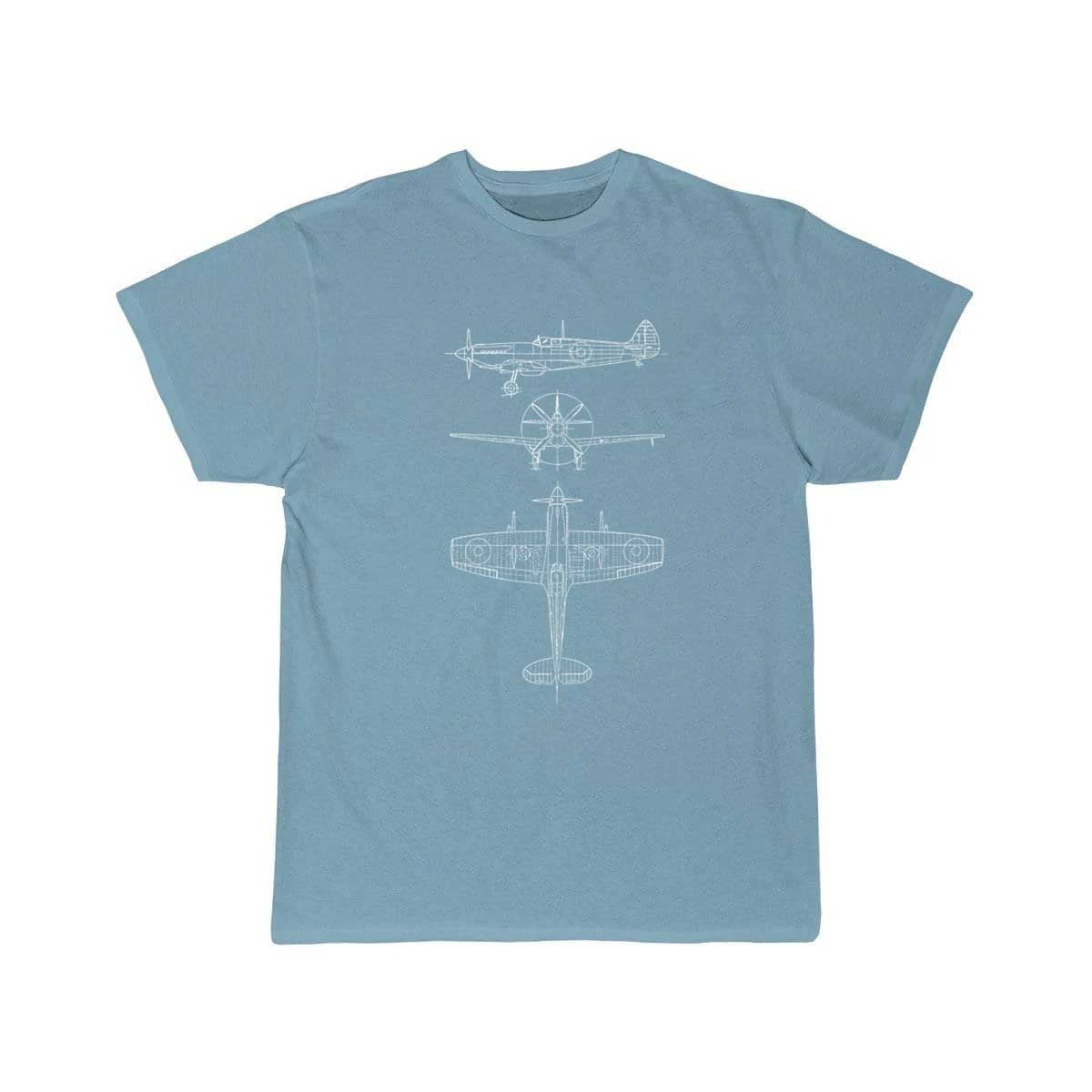 Spitfire airplane blueprint T-SHIRT THE AV8R