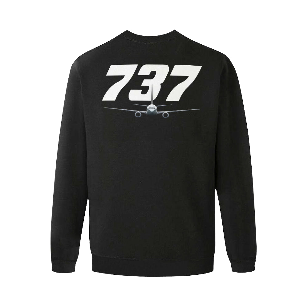 BOEING 737 Men's Oversized Fleece Crew Sweatshirt e-joyer