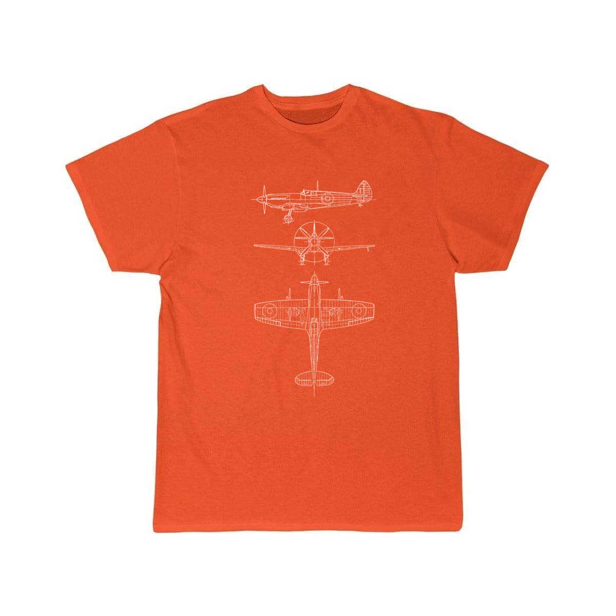 Spitfire airplane blueprint T-SHIRT THE AV8R